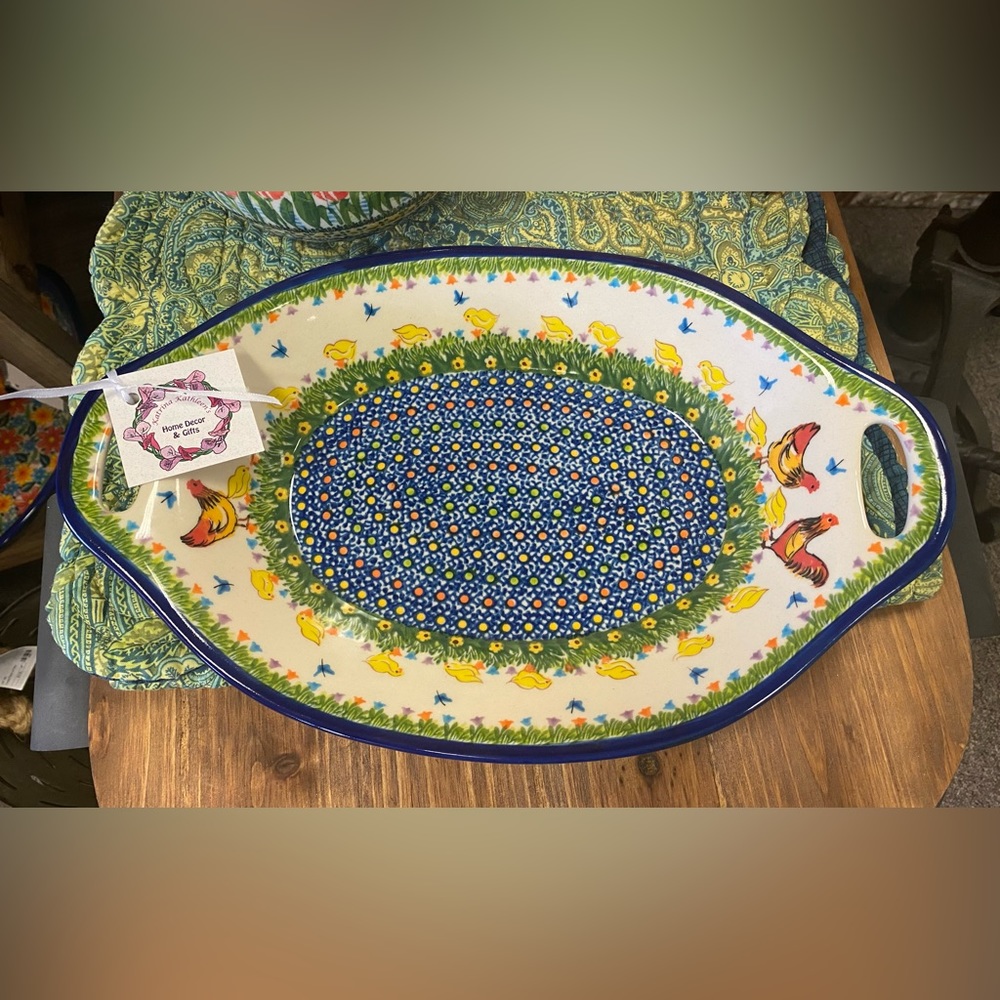 Polish Pottery Bread Platter